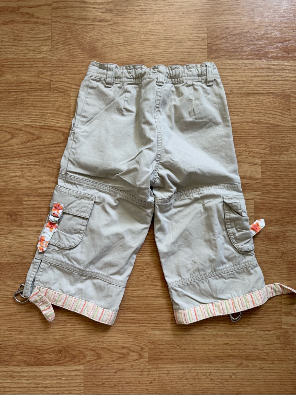 VTG 2004 Gymboree Y2K Khaki Utility Cargo Capri Pants Kid's Size 5